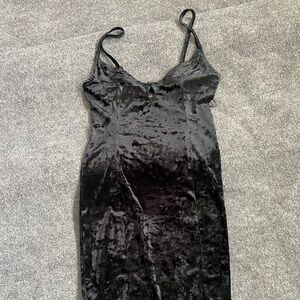 Kendall & Kylie Black Velvet mini Dress